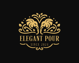 Elegant Royal Elephant logo design