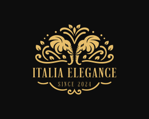 Elegant Royal Elephant logo design