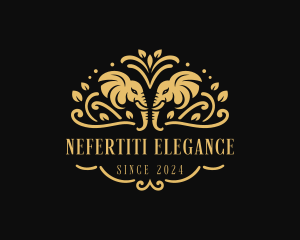 Elegant Royal Elephant logo design