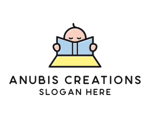 Baby Book Reading Learning logo design