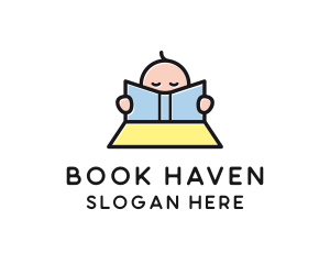 Bookstore - Baby Book Reading Learning logo design