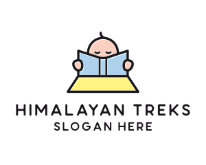 Baby Book Reading Learning logo design