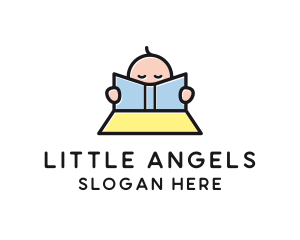 Baby Book Reading Learning logo design