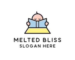 Baby Book Reading Learning logo design