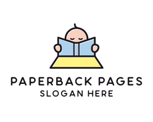 Book - Baby Book Reading Learning logo design