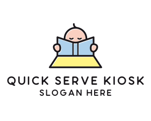 Baby Book Reading Learning logo design