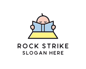 Baby Book Reading Learning logo design