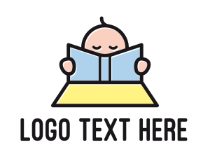 Learning Center - Baby Book Reading Learning logo design