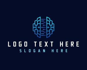 Scientist - Brain Tech Digital logo design