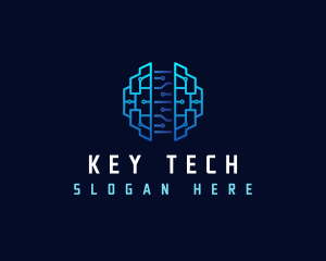 Brain Tech Digital logo design