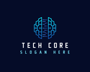 Brain Tech Digital logo design