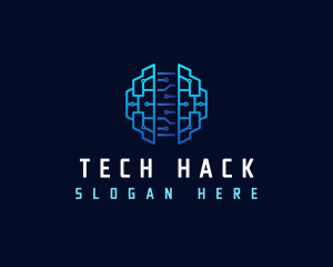 Brain Tech Digital logo design