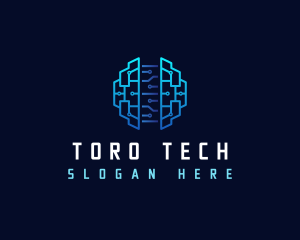 Brain Tech Digital logo design