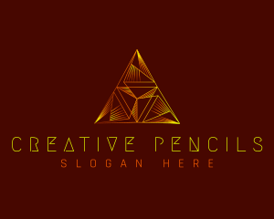 Pyramid Abstract Triangle logo design