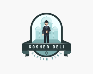 Jewish - Jewish Man Temple logo design