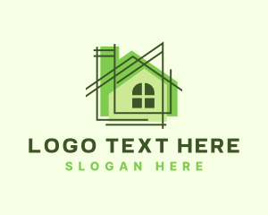 Draftsman - Home Construction Architecture logo design