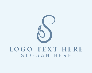 Vegetarian - Leaf Vine Letter S logo design