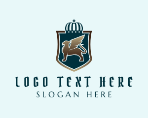 Shield - Royal Griffin Crown logo design