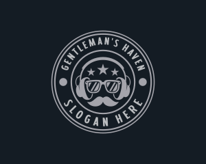 Hipster Podcast Gentleman logo design