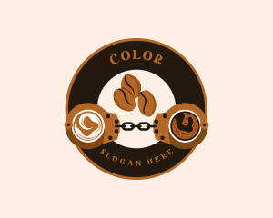 Handcuff - Coffee Bean Handcuffs logo design