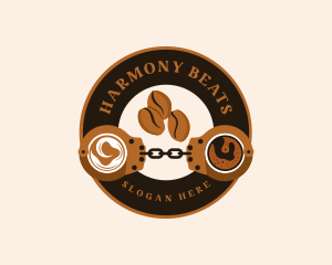Barista - Coffee Bean Handcuffs logo design
