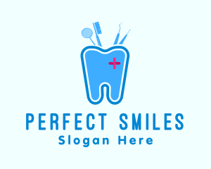 Dentures - Medical Tooth Tools logo design