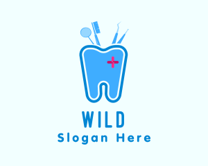 Dentist - Medical Tooth Tools logo design