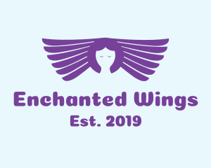 Violet Wings Head logo design