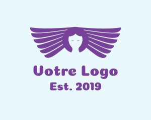 Violet - Violet Wings Head logo design