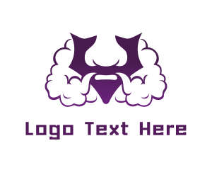 Flavor - Violet Bearded V logo design