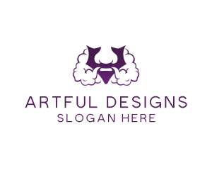 Violet Bearded V  logo design