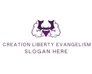 Violet Bearded V  logo design