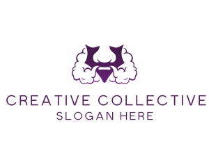 Violet Bearded V  logo design