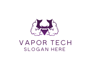 Vapor - Violet Bearded V logo design