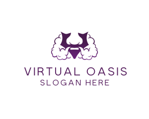 Violet Bearded V  logo design