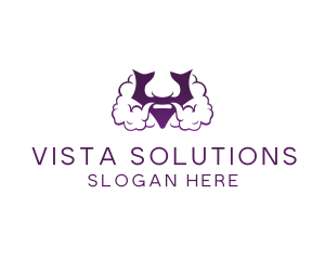 Violet Bearded V  logo design