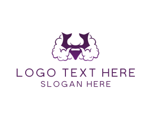 E Cigarette - Violet Bearded V logo design