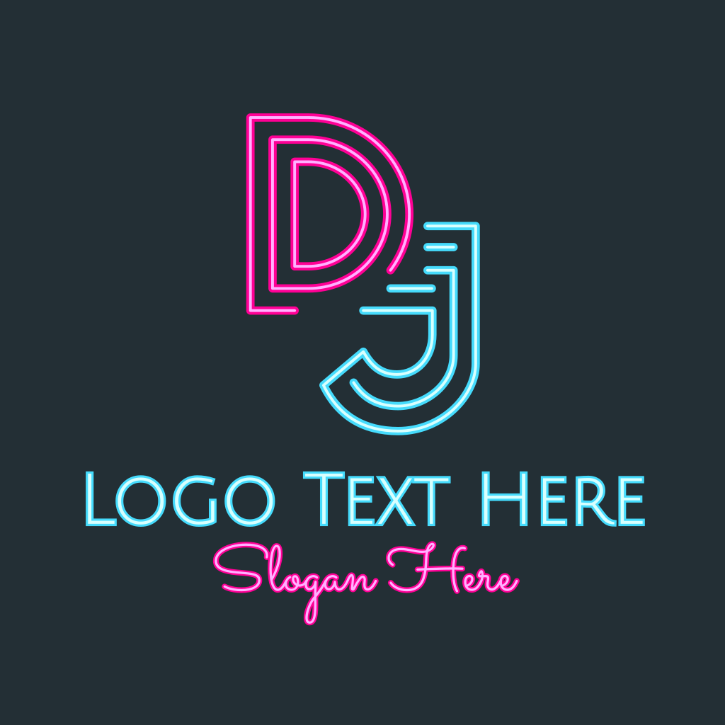 Neon DJ Logo | BrandCrowd Logo Maker