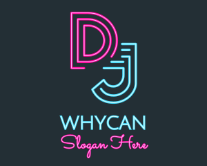 Dance - Neon Media Radio Station DJ logo design