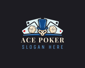 Poker - Skull Poker Casino logo design