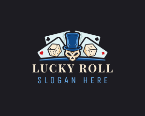 Dice - Skull Poker Casino logo design