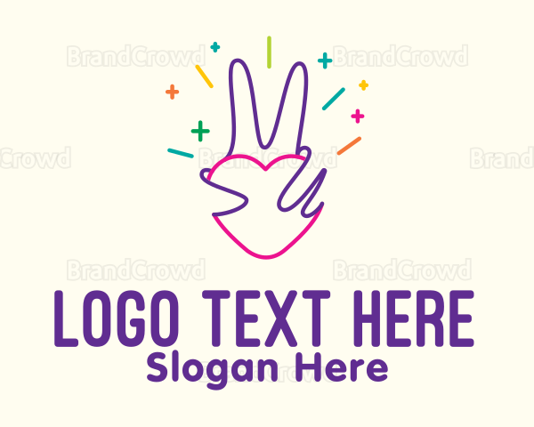 Colorful Optimistic Hand Logo