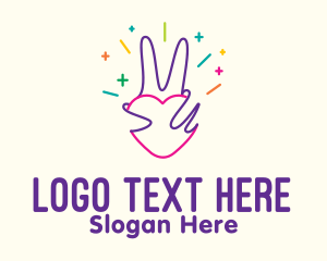 Lover - Colorful Optimistic Hand logo design
