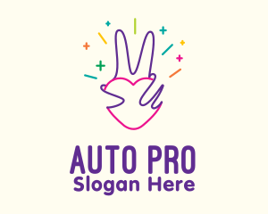 Lgbtq - Colorful Optimistic Hand logo design