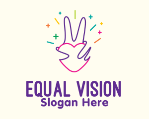 Equality - Colorful Optimistic Hand logo design