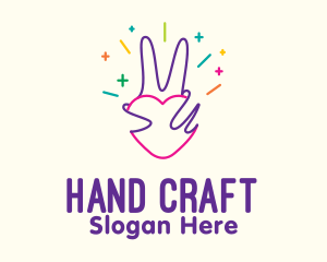 Hand - Colorful Optimistic Hand logo design