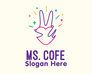 Colorful Optimistic Hand logo design