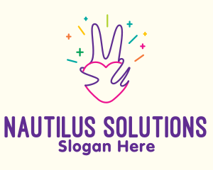 Colorful Optimistic Hand logo design