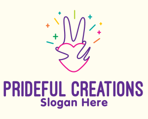 Pride - Colorful Optimistic Hand logo design