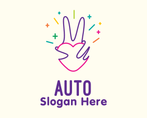 Colorful Optimistic Hand logo design